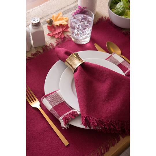 DII® Solid Heavyweight Fringed Napkins